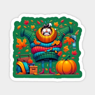 Autumn Antics: A Whirlwind of Fall Fun Magnet