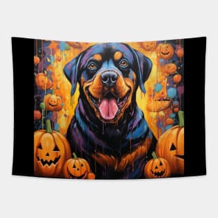 Rottweiler Halloween Tapestry