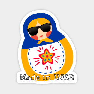 Russian matryoshka in sunglasses Magnet