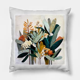 Australiscope: An Oil-Painted Perspective of Botanical Wonders Pillow