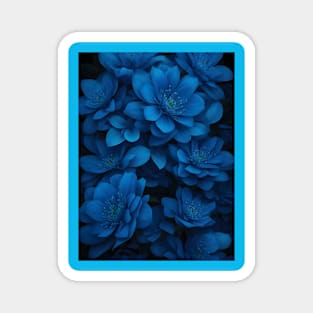 Blue flower pattern Magnet