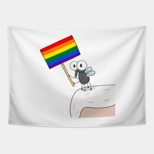 Pride Flag Fly on Mike Pence's Head Tapestry