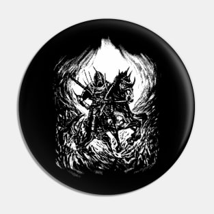 Warrior on horseback Pin