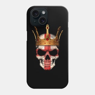 English Flag Skull with Crown Phone Case