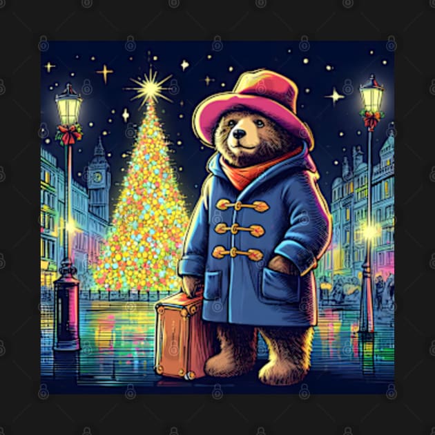 Charm and Cheer: Festive Paddington Bear Christmas Art Prints for a Whimsical Holiday Celebration! by insaneLEDP