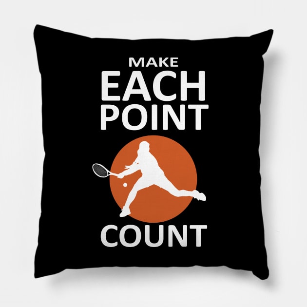 Tennis player quote Pillow by TMBTM