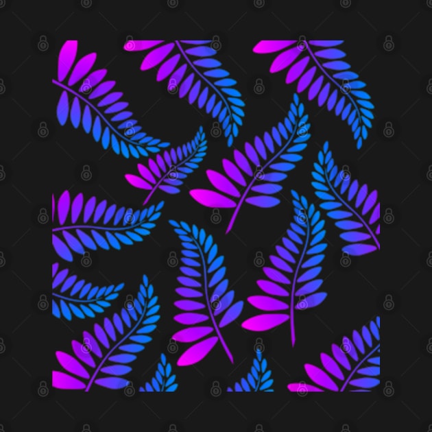 COLORFUL LEAVES, GRADIENT LEAVES, LEAF PATTERN, LUMINOUS LEAVES, NEON by RENAN1989