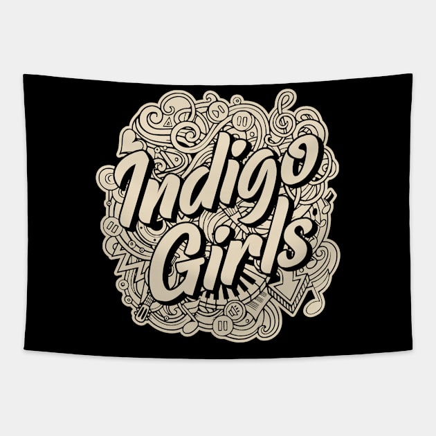 Indigo Girls - Vintage Tapestry by graptail