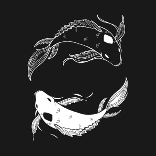 white on black spirit fish atla T-Shirt