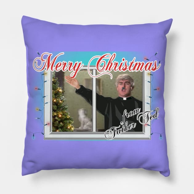 Father Ted Christmas Pillow by Loganferret