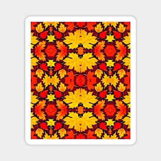 Beautiful Autumn Leaves Pattern Magnet