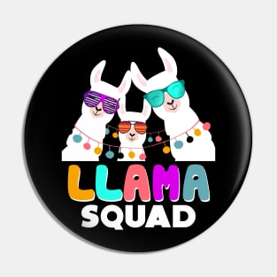 Llama Squad T-Shirt Retro 80s Style Gift Pin