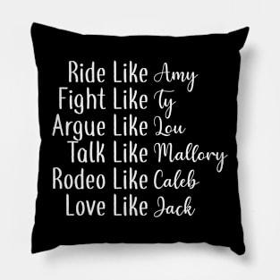 Ride like Amy Pillow