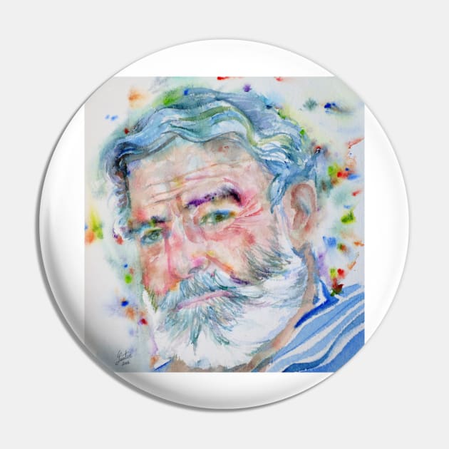 ERNEST HEMINGWAY watercolor portrait .6 Pin by lautir