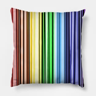 Rainbow Lover Barcode Striped Pattern Pillow