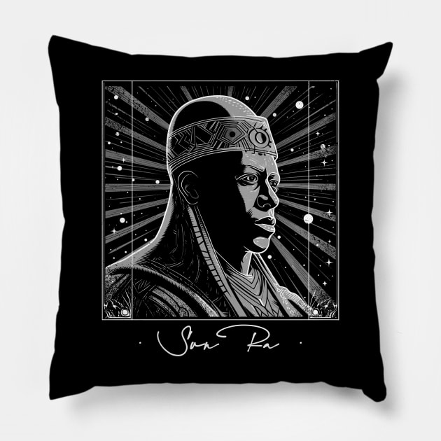 Sun Ra  -- Original Psychedelic Design Pillow by DankFutura