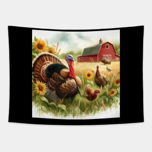 Turkey Farm . Tapestry