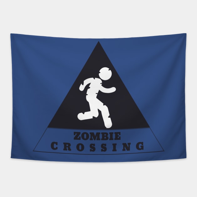 Halloween Zombie crossing Tapestry by holidaystore