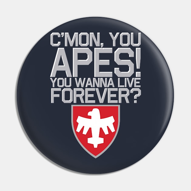 Starship Troopers Apes Pin by PopCultureShirts