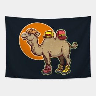 Bactrian Camel Wearing Hat Tapestry