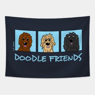 3 Doodle Friends Tapestry