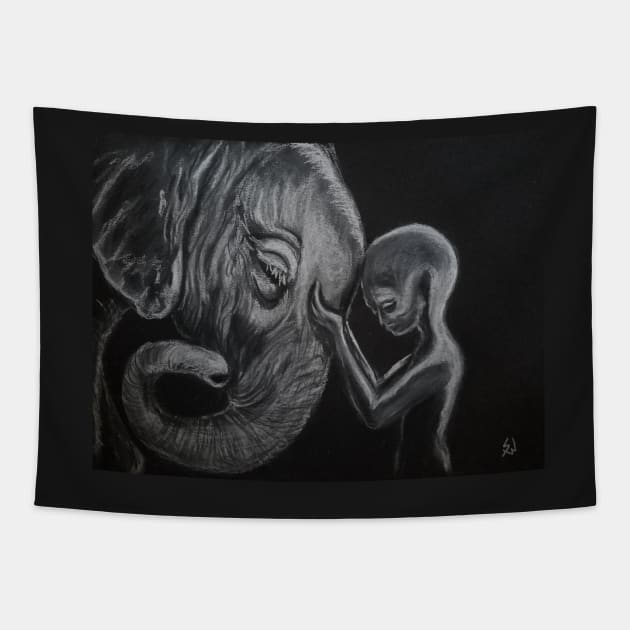 Consulting with the Elephant Nation Tapestry by SandiaOFC