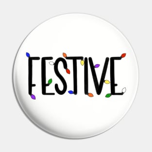 Festive Christmas Lights Pin