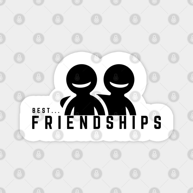 best friendships man light Magnet by ibra4work