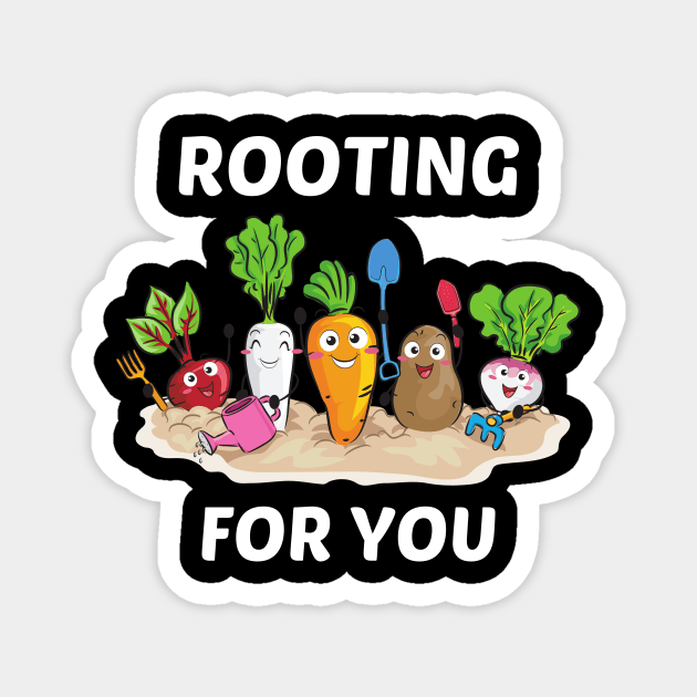 Rooting For You - Gardening Pun Magnet by Allthingspunny