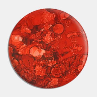 Red Drops Glass Pin