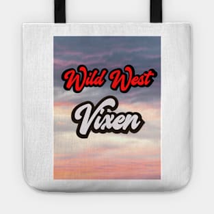 Wild West VIXEN (red and white outlined text) Tote