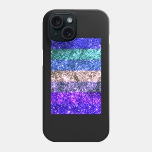 Glitter effect stripes Phone Case