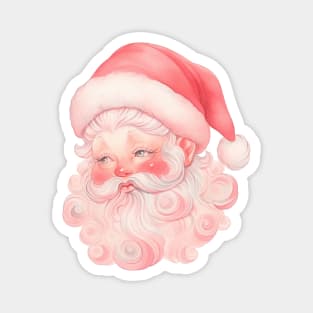 Pink Santa Claus Vintage Christmas Magnet