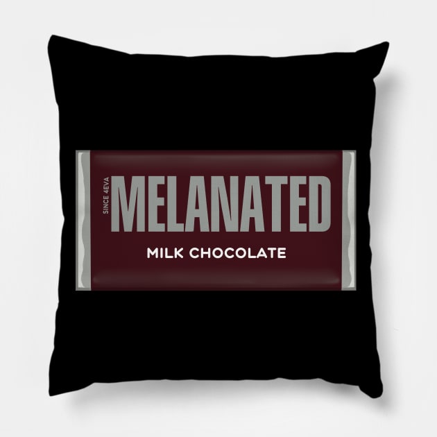 Melanated Milk Chocolate Pillow by PointNWink Productions