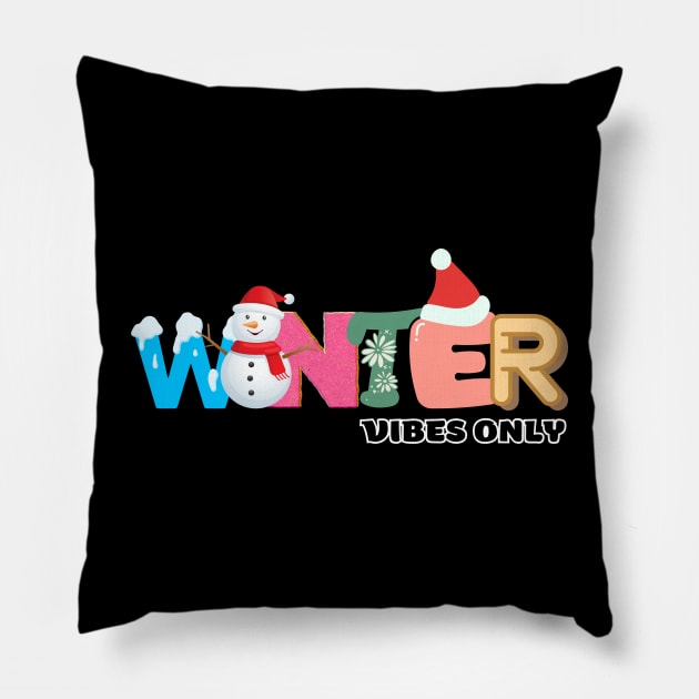 Winter vibes only Pillow by GP SHOP