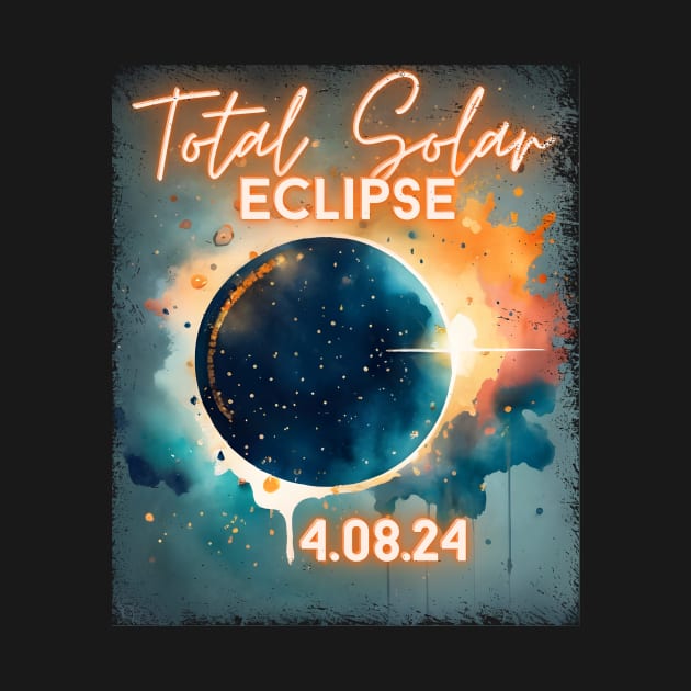 Total Solar Eclipse 2024 USA Art Science Men Women Kids by AimArtStudio