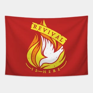 Revival Is Here Christian Pentecost Tshirt Tapestry