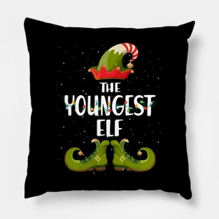 Youngest Elf Matching Family Group Christmas Party Pajama Pillow