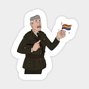 Captain With Pride Flag - BBC Ghosts Magnet