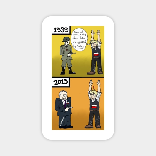 Poland Then and Now Magnet by Felipe.Makes.Cartoons