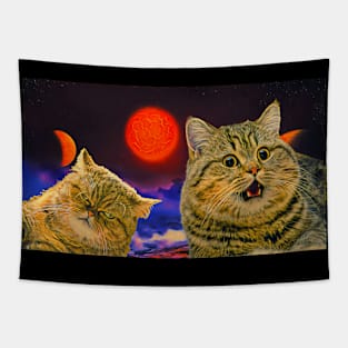 mars cat t-shirt episode 9 Tapestry