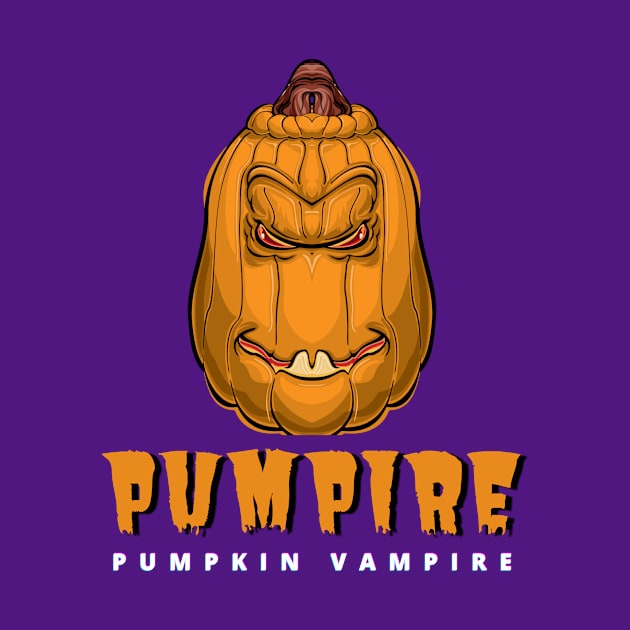 Pumpkin vampire halloween by Tecnofa