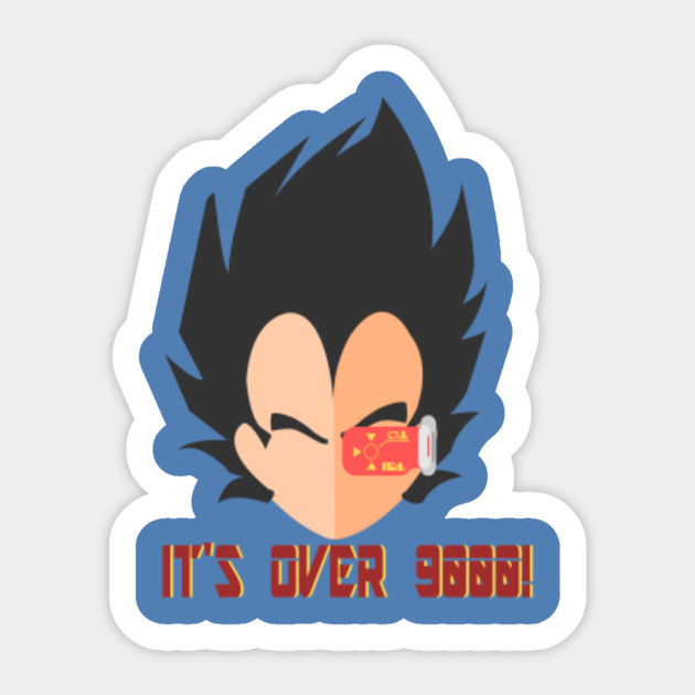 It S Over 9000 Vegeta Vegeta Sticker Teepublic