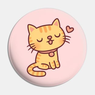 Cute Little Orange Tabby Cat Pin