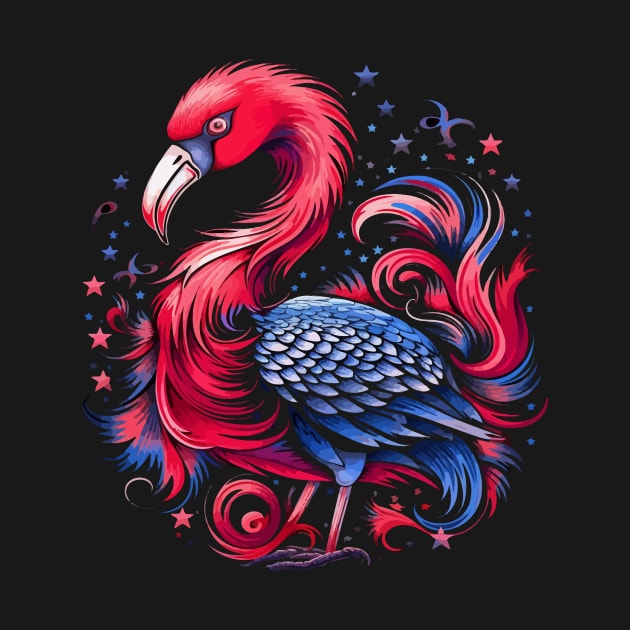 Patriotic Flamingo by JH Mart