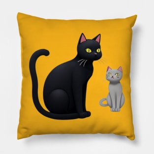 two cats Pillow