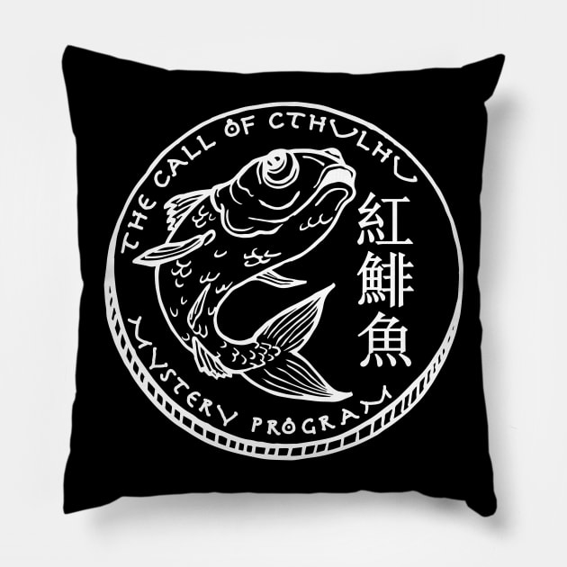 Red Herring Coin - The Call of Cthulhu Mystery Program Pillow by Omniverse / The Nerdy Show Network