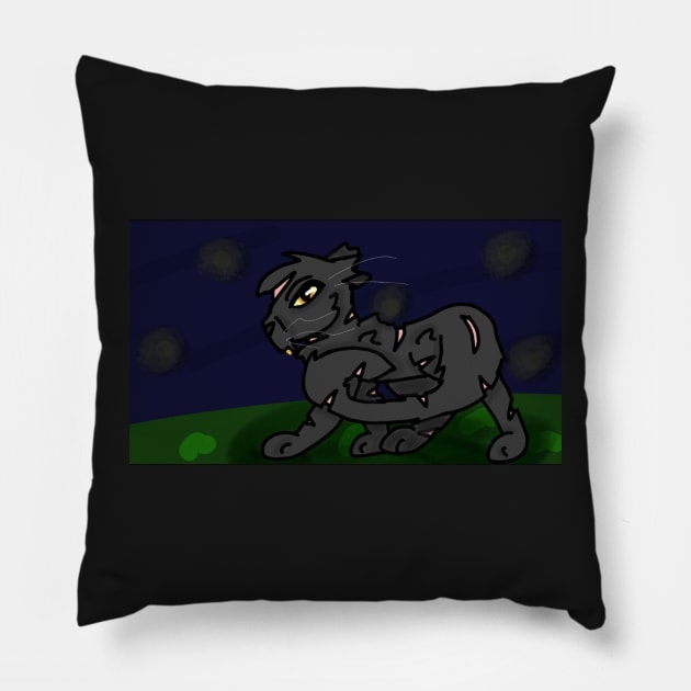 Yellowfang Scene Pillow by ceolsonart