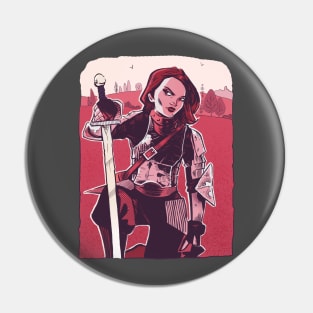 Swordswoman Pin