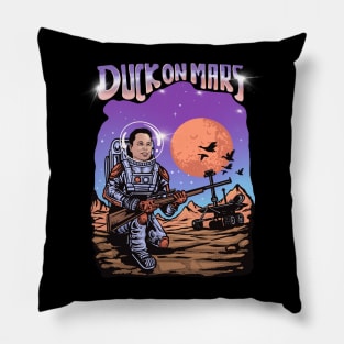 Duck On Mars Pillow